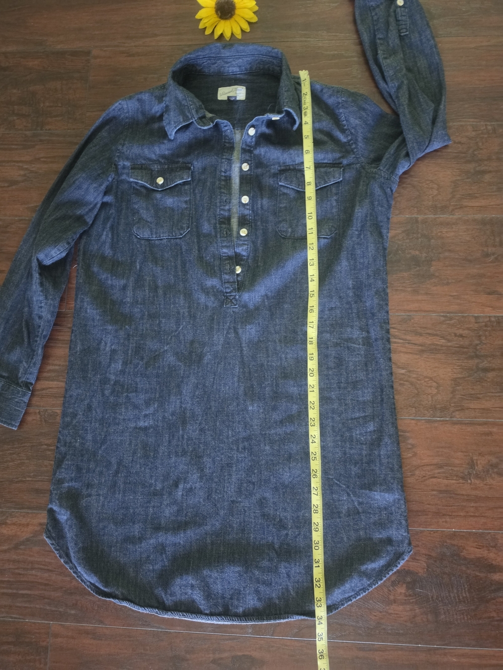 Universal Thread Dark Indigo Denim Shirt - Picture 4 of 5